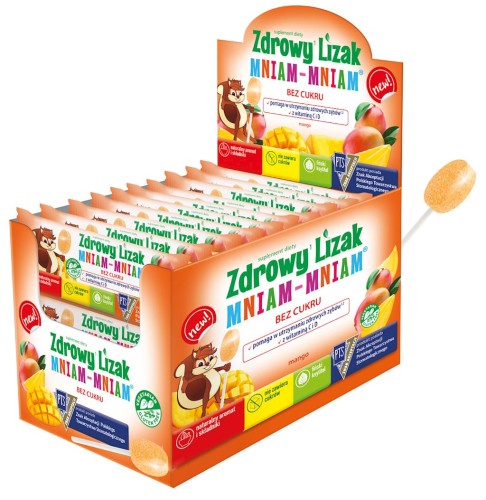 18719LIZAK O SMAKU MANGO MNIAM - MNIAM BEZGLUTENOWY 6 g - STARPHARMA-1