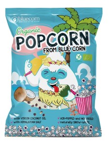 POPCORN Z NIEBIESKIEJ KUKURYDZY Z OLEJEM KOKOSOWYM I SOLĄ HIMALAJSKĄ BEZGLUTENOWY BIO 20 g - POPCROP