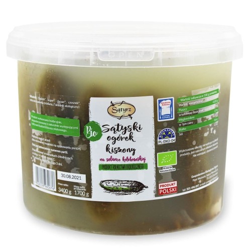 18795OGÓRKI SĄTYSKIE KISZONE BIO 3,4 kg (1,7 kg) (WIADERKO) - SĄTYRZ-1