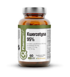 KWERCETYNA 60 KAPSUŁEK 33,36 g obniżają ciśnienie i chronią przed miażdżycą  
