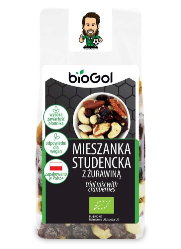 18971MIESZANKA STUDENCKA Z ŻURAWINĄ BIO 150 g - BIOGOL-1
