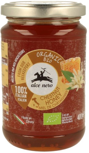 19110MIÓD NEKTAROWY KASZTANOWY BIO 400 g - ALCE NERO-1